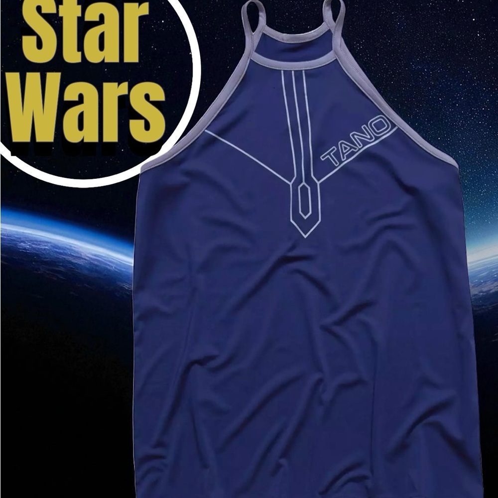 Star Wars Ahsoka Tano Blue & Silver Tank Top